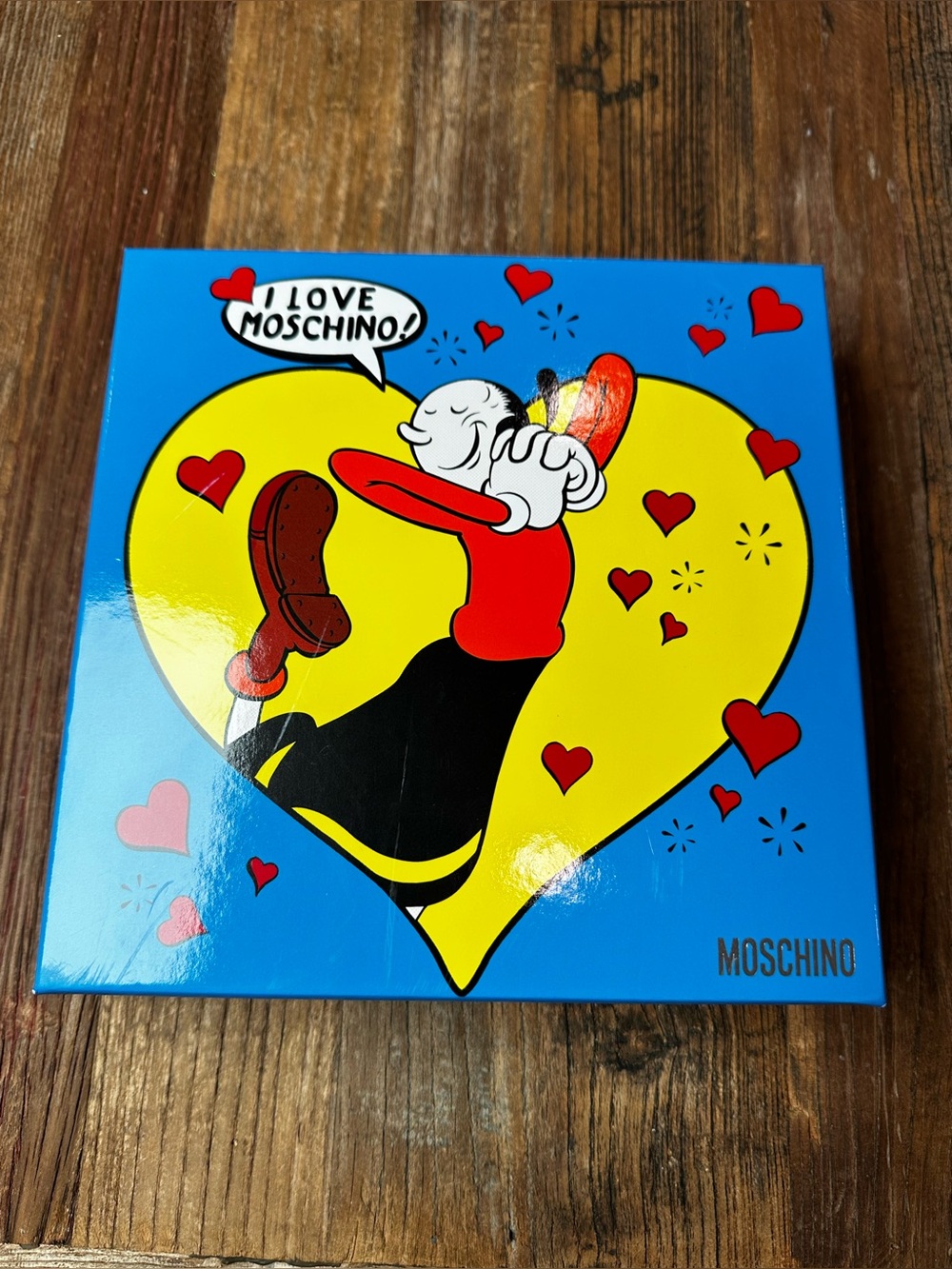 Moschino Blue Yellow Red Pop Heart empty box